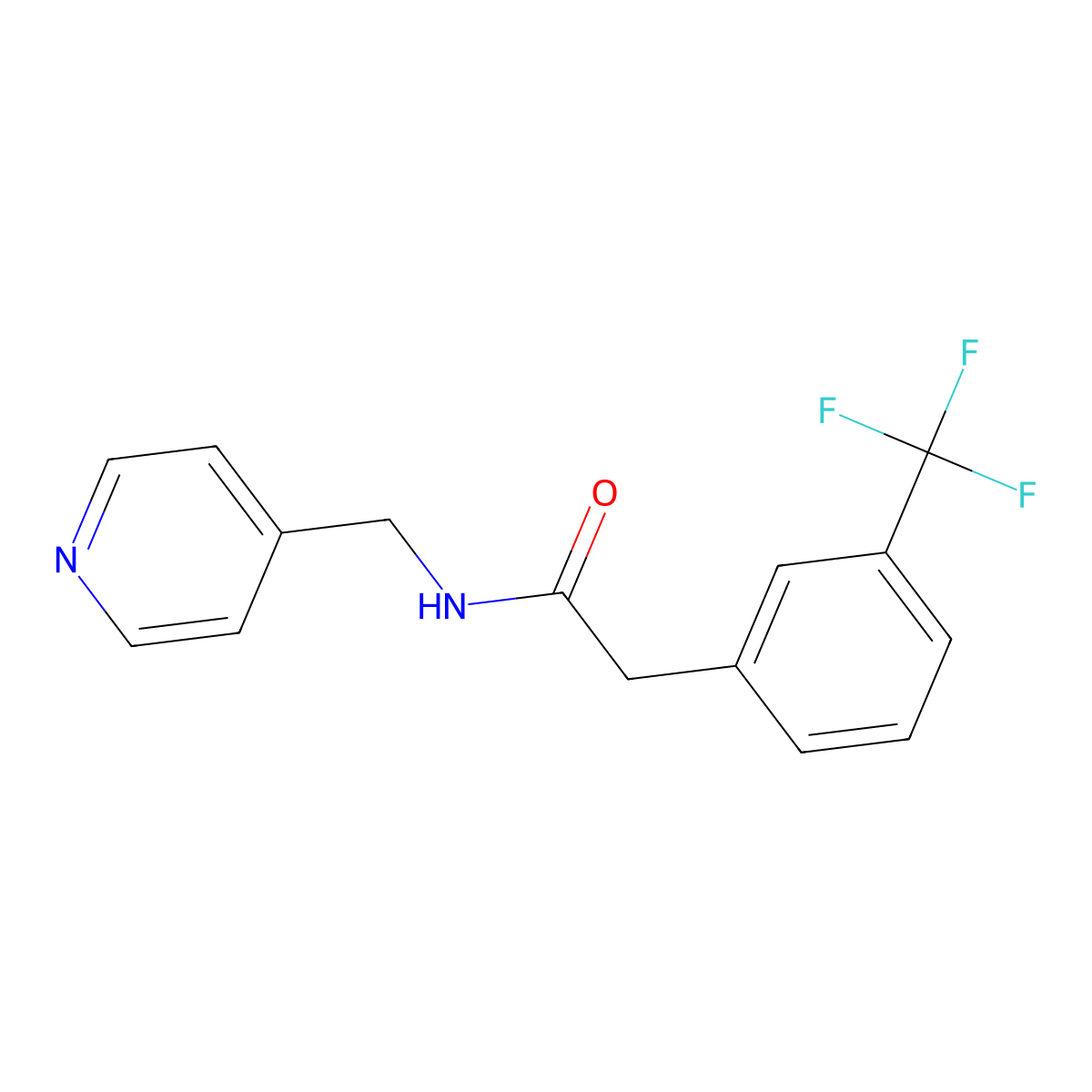 N-[(pyridin-4-yl)methyl]-2-[3-(trifluoromethyl)phenyl]acetamide molecular structure, CAS 1210753-23-3