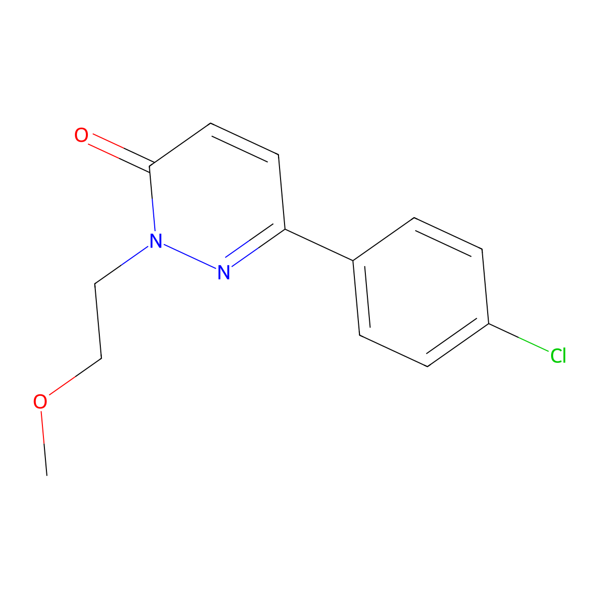 6-(4-chlorophenyl)-2-(2-methoxyethyl)pyridazin-3(2H)-one molecular structure, CAS 1210754-53-2
