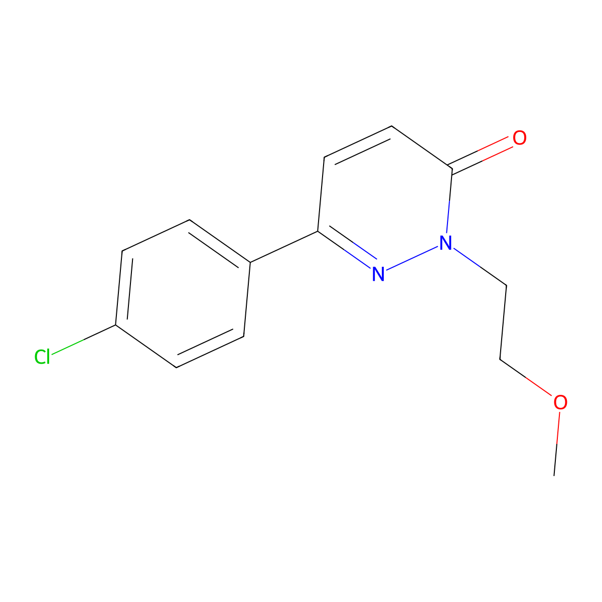 6-(4-chlorophenyl)-2-(2-methoxyethyl)pyridazin-3(2H)-one molecular structure, CAS 1210754-53-2