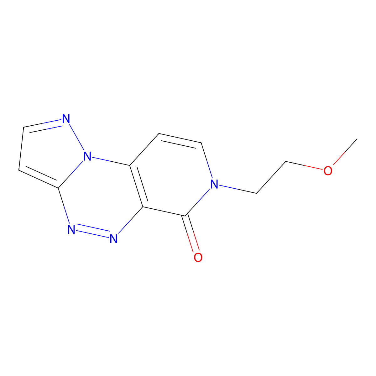 7-(2-methoxyethyl)pyrazolo[5,1-c]pyrido[4,3-e][1,2,4]triazin-6(7H)-one molecular structure, CAS 1210754-59-8