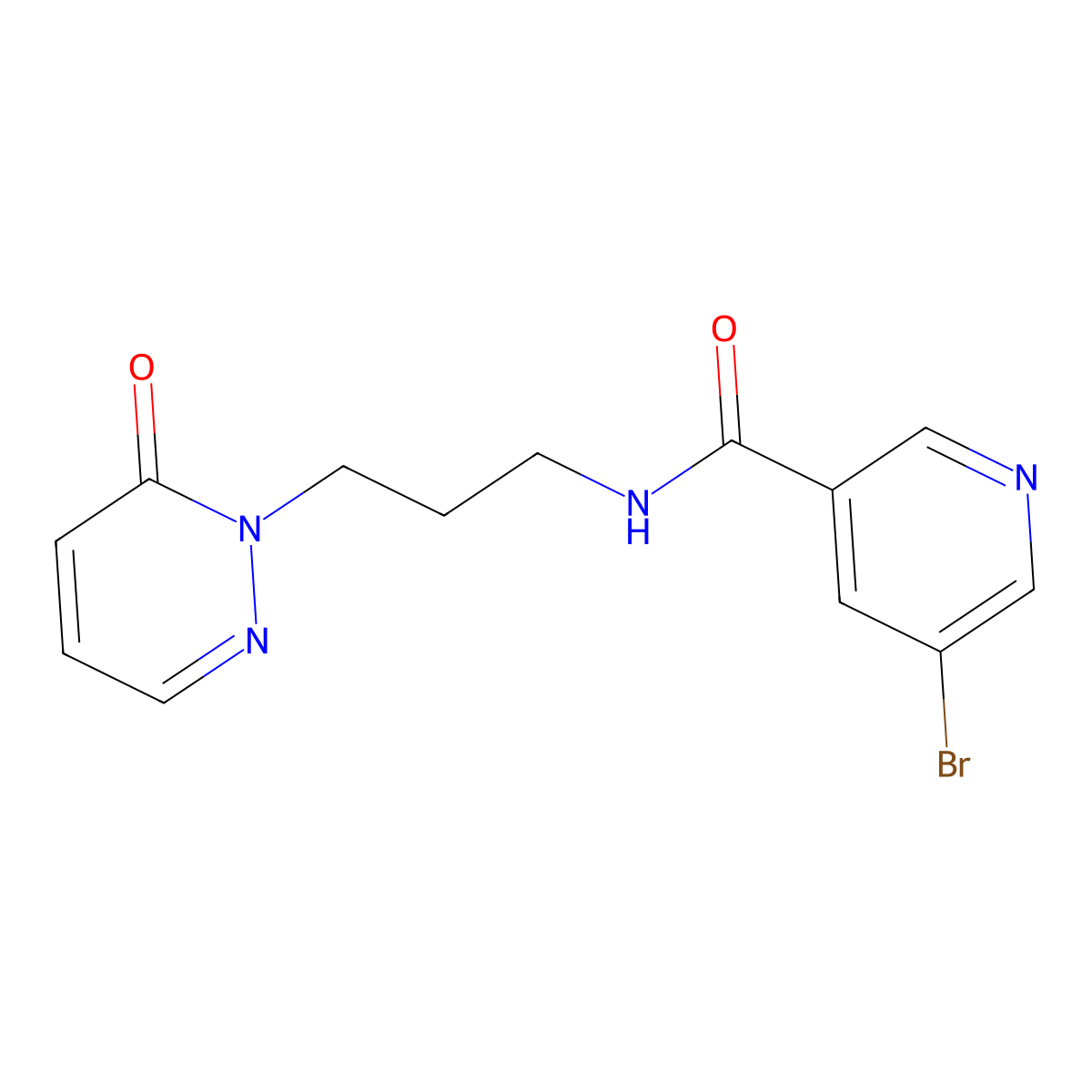 5-bromo-N-(3-(6-oxopyridazin-1(6H)-yl)propyl)nicotinamide molecular structure, CAS 1210754-97-4
