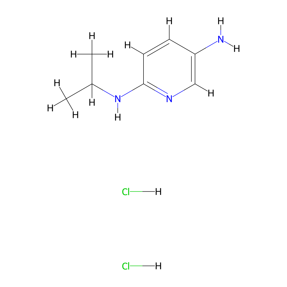 2-N-(propan-2-yl)pyridine-2,5-diamine dihydrochloride molecular structure, CAS 1210765-92-6