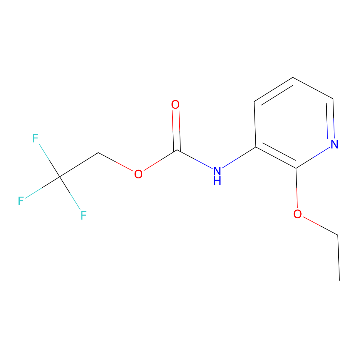 2,2,2-trifluoroethyl N-(2-ethoxypyridin-3-yl)carbamate molecular structure, CAS 1210767-52-4