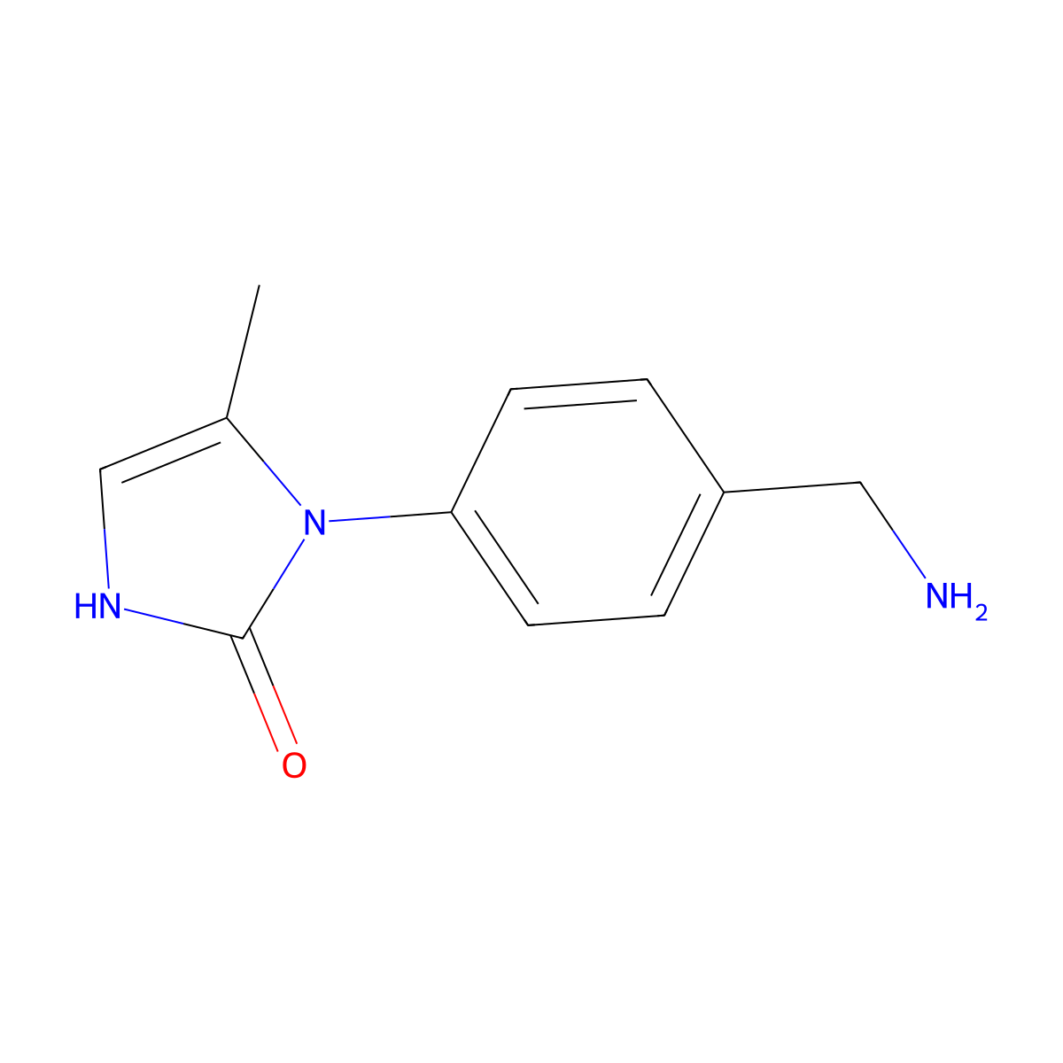 1-(4-(Aminomethyl)phenyl)-5-methyl-1,3-dihydro-2H-imidazol-2-one molecular structure, CAS 1210778-98-5