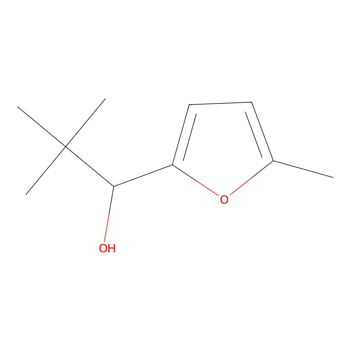 2,2-Dimethyl-1-(5-methylfuran-2-yl)propan-1-ol molecular structure, CAS 1210782-06-1