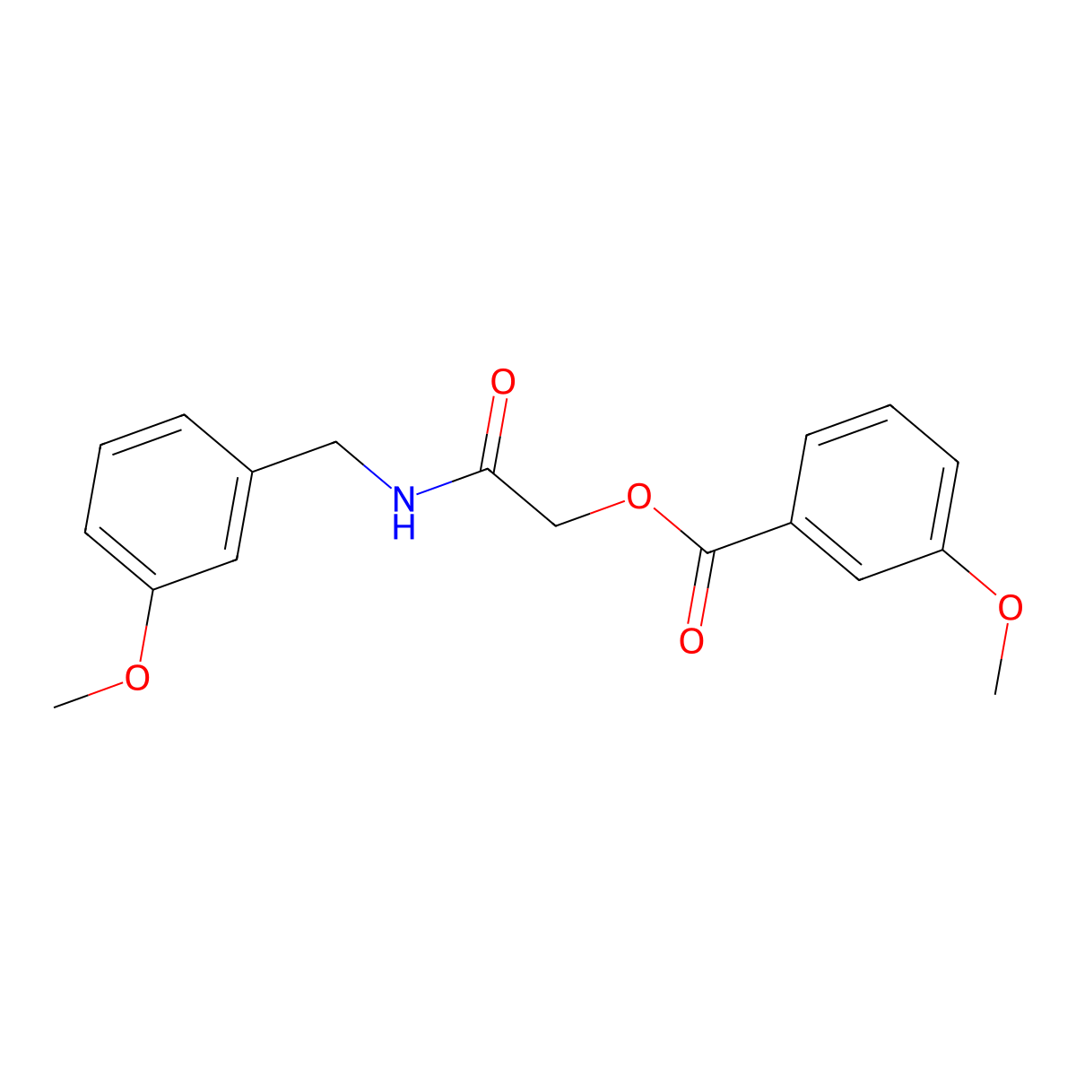 2-((3-Methoxybenzyl)amino)-2-oxoethyl 3-methoxybenzoate molecular structure, CAS 1210783-36-0