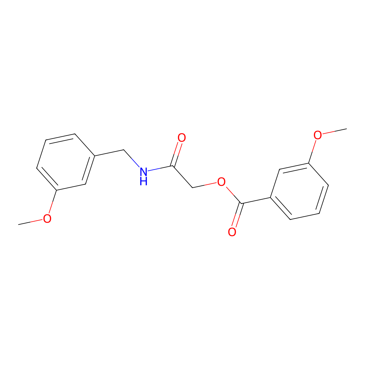 2-((3-Methoxybenzyl)amino)-2-oxoethyl 3-methoxybenzoate molecular structure, CAS 1210783-36-0