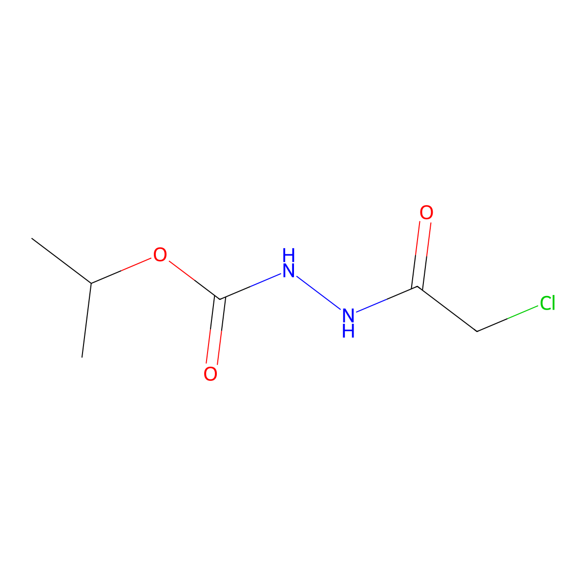 2-Chloro-1-({[(propan-2-yloxy)carbonyl]amino}amino)ethan-1-one molecular structure, CAS 1210783-58-6