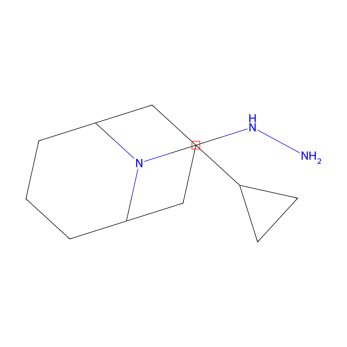 9-(Cyclopropylmethyl)-3-hydrazinyl-9-azabicyclo[3.3.1]nonane molecular structure, CAS 1210791-31-3