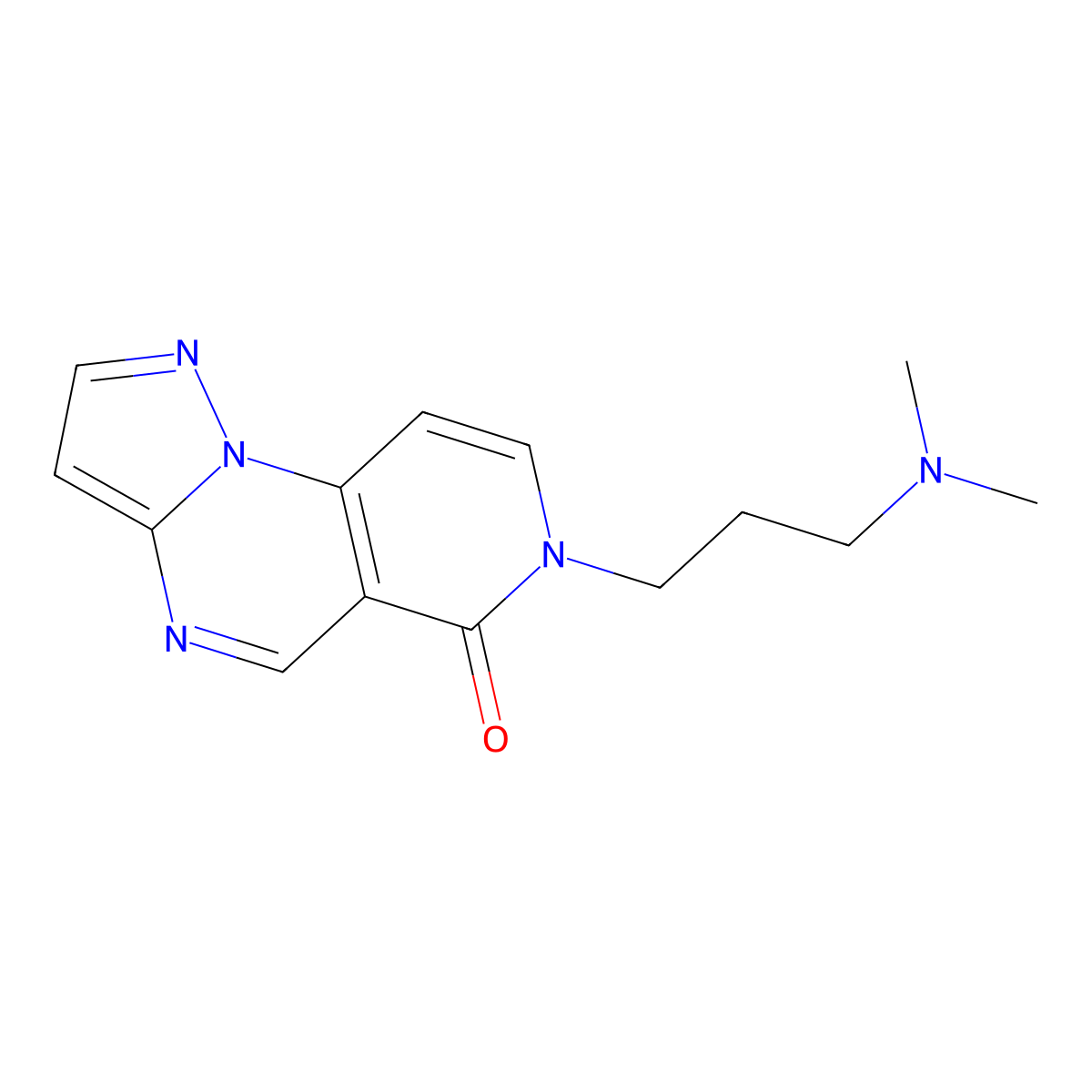 7-[3-(dimethylamino)propyl]pyrazolo[1,5-a]pyrido[3,4-e]pyrimidin-6(7H)-one molecular structure, CAS 1210795-89-3
