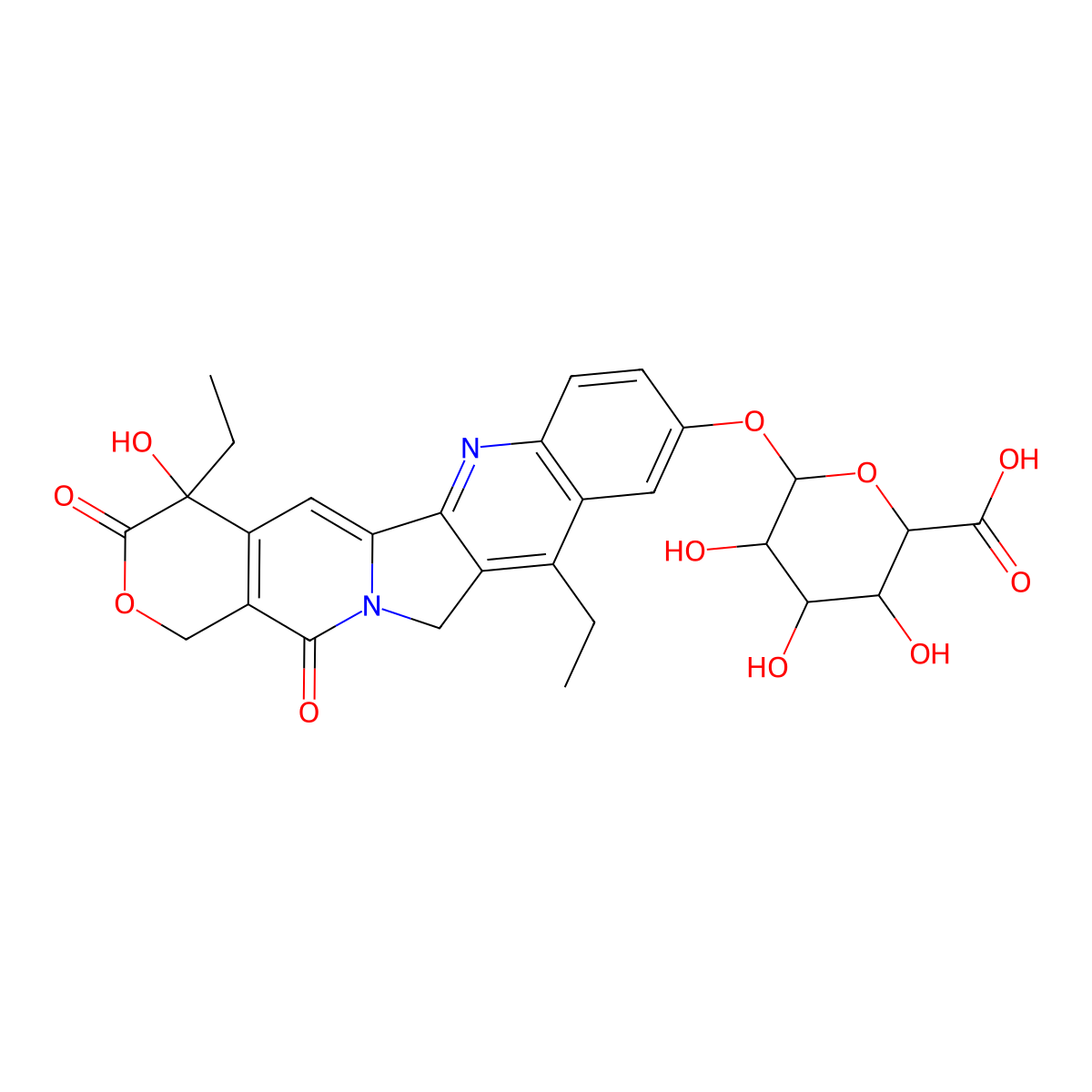 SN-38G molecular structure, CAS 121080-63-5
