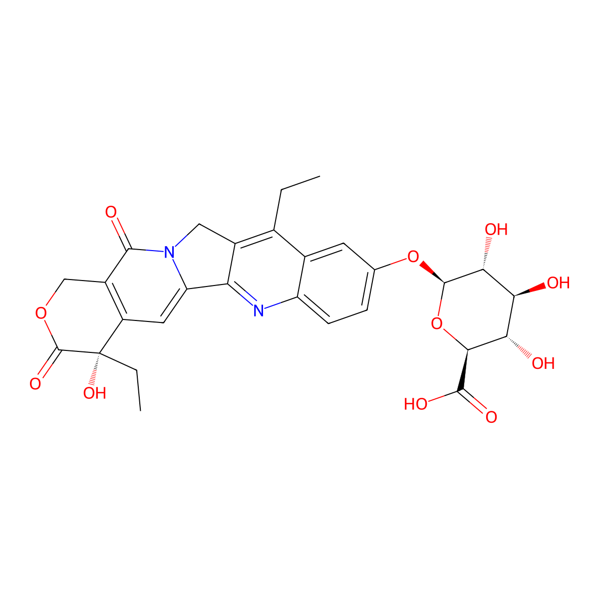 SN-38G molecular structure, CAS 121080-63-5