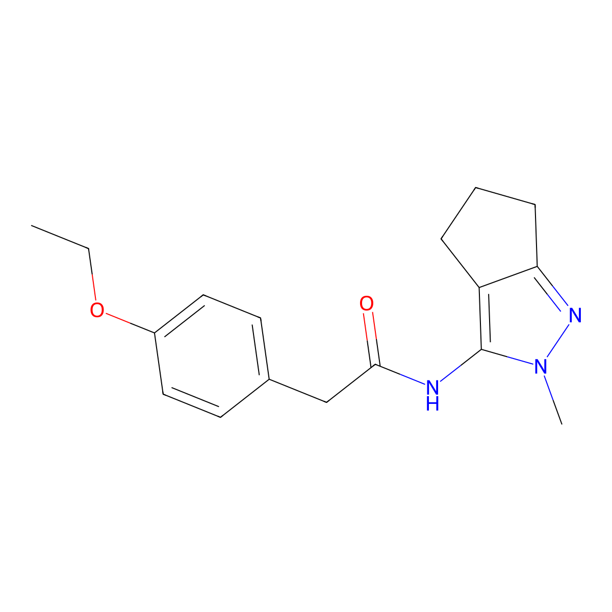 2-(4-ethoxyphenyl)-N-{2-methyl-2H,4H,5H,6H-cyclopenta[c]pyrazol-3-yl}acetamide molecular structure, CAS 1210806-04-4