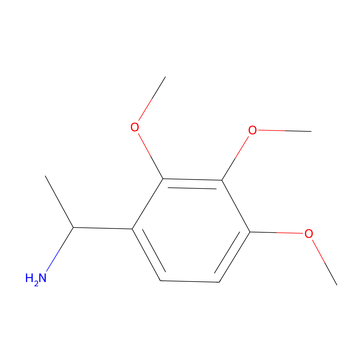 1-(2,3,4-Trimethoxyphenyl)ethanamine molecular structure, CAS 121082-94-8
