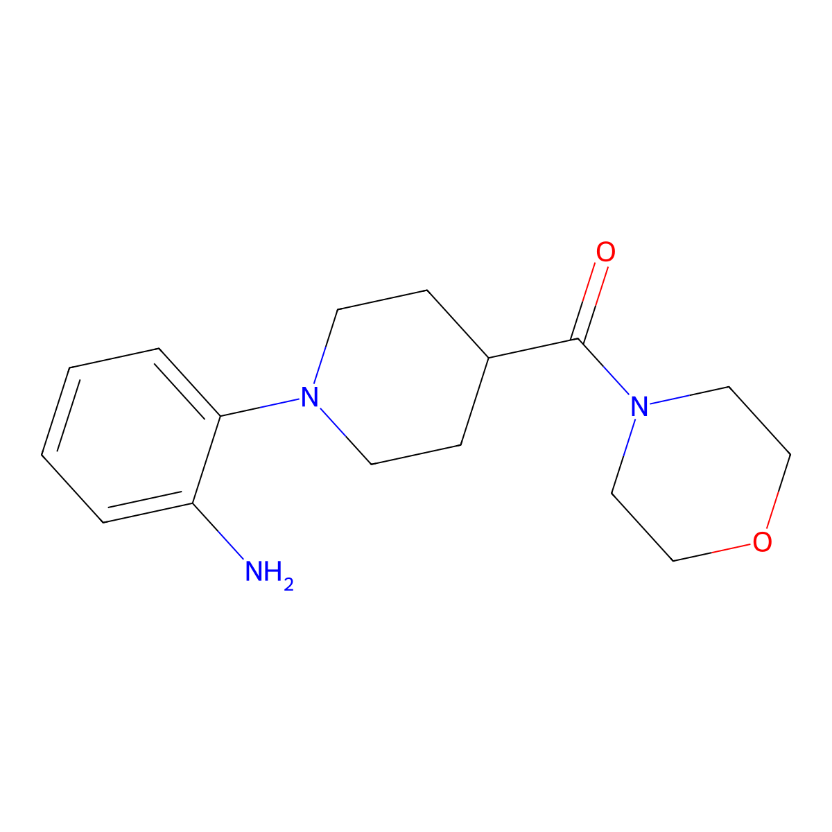 [1-(2-Aminophenyl)-4-piperidinyl]-4-morpholinylmethanone molecular structure, CAS 1210824-34-2