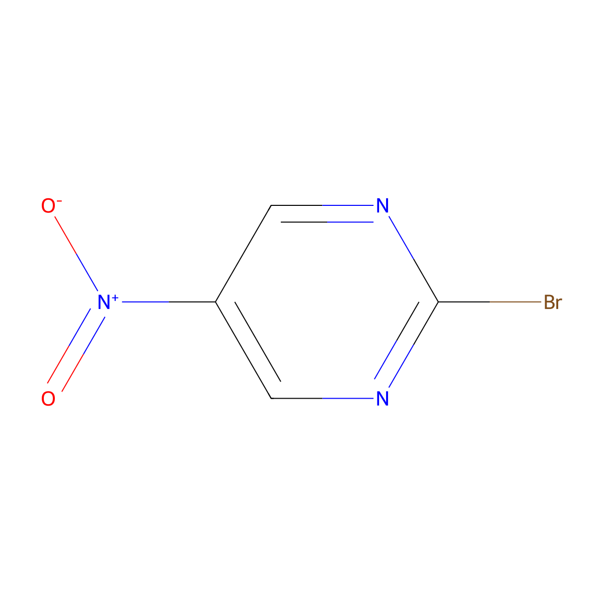 2-Bromo-5-nitropyrimidine molecular structure, CAS 1210824-80-8