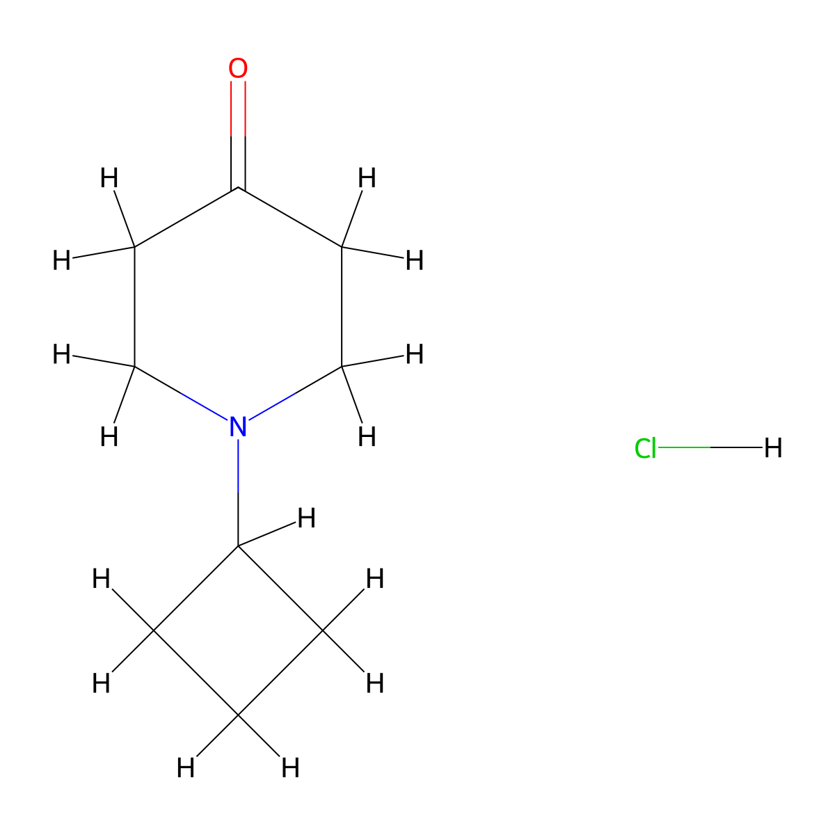 1-Cyclobutylpiperidin-4-one hydrochloride molecular structure, CAS 1210824-86-4