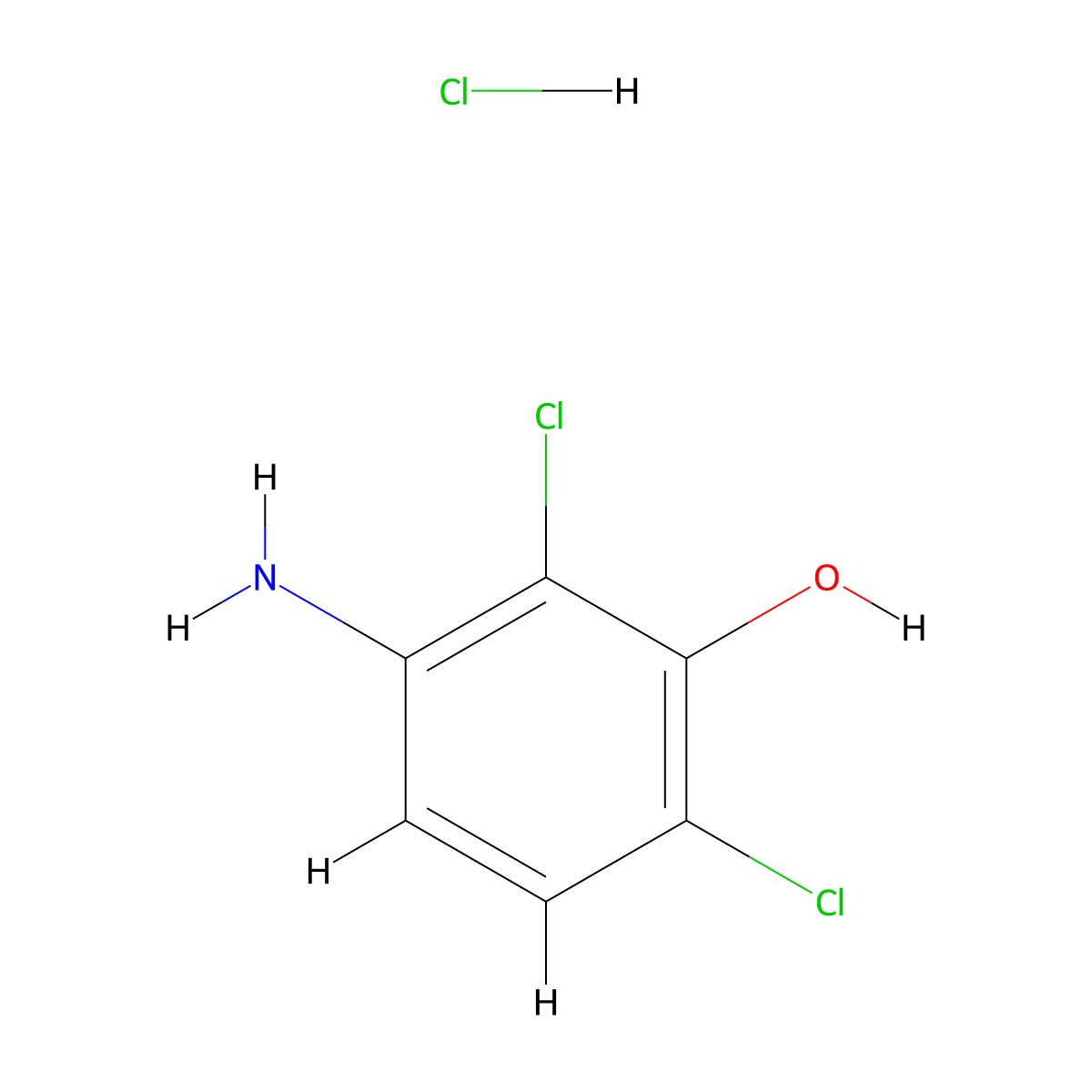 2,6-Dichloro-3-aminophenol hydrochloride molecular structure, CAS 1210824-87-5