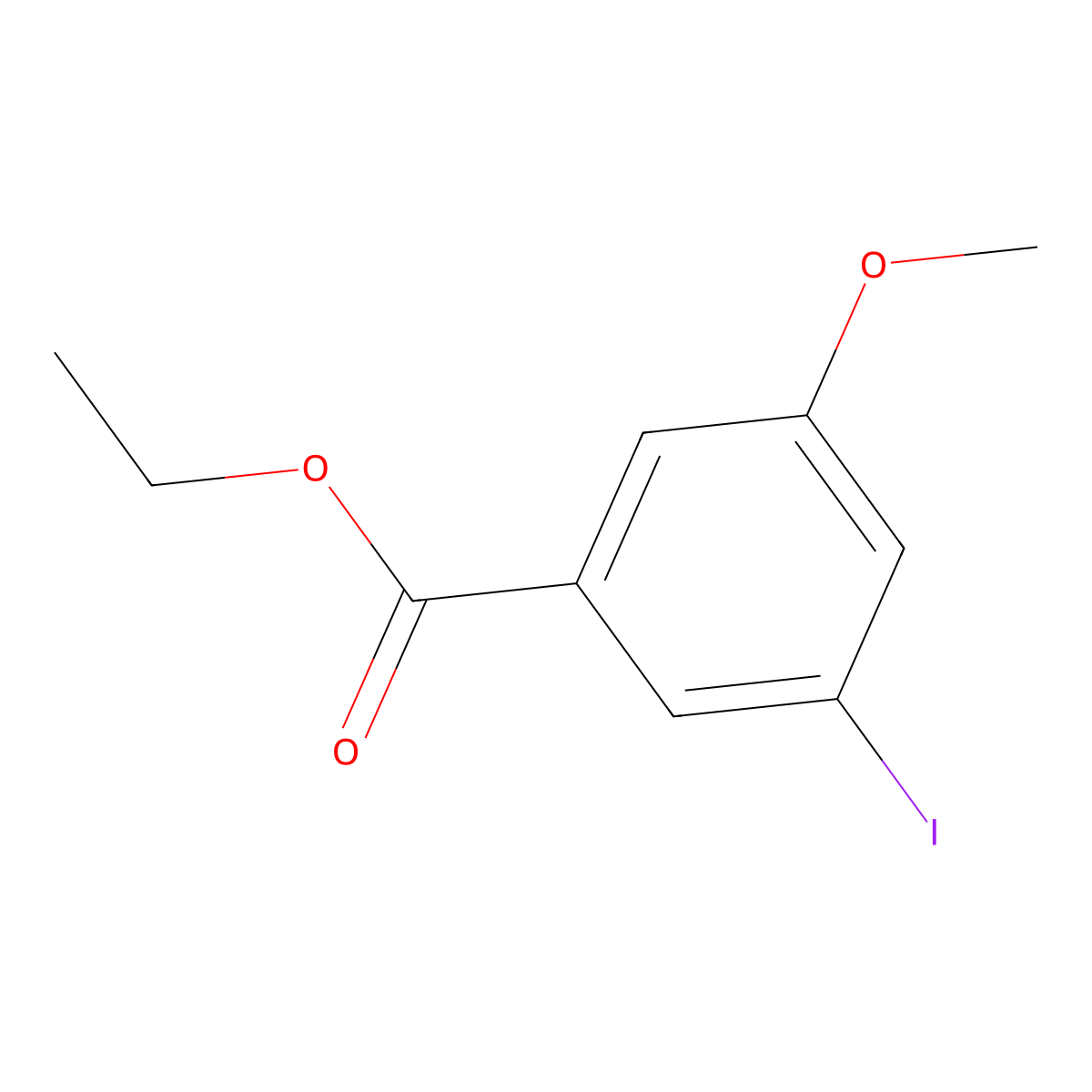 Ethyl 3-iodo-5-methoxybenzoate molecular structure, CAS 1210824-95-5