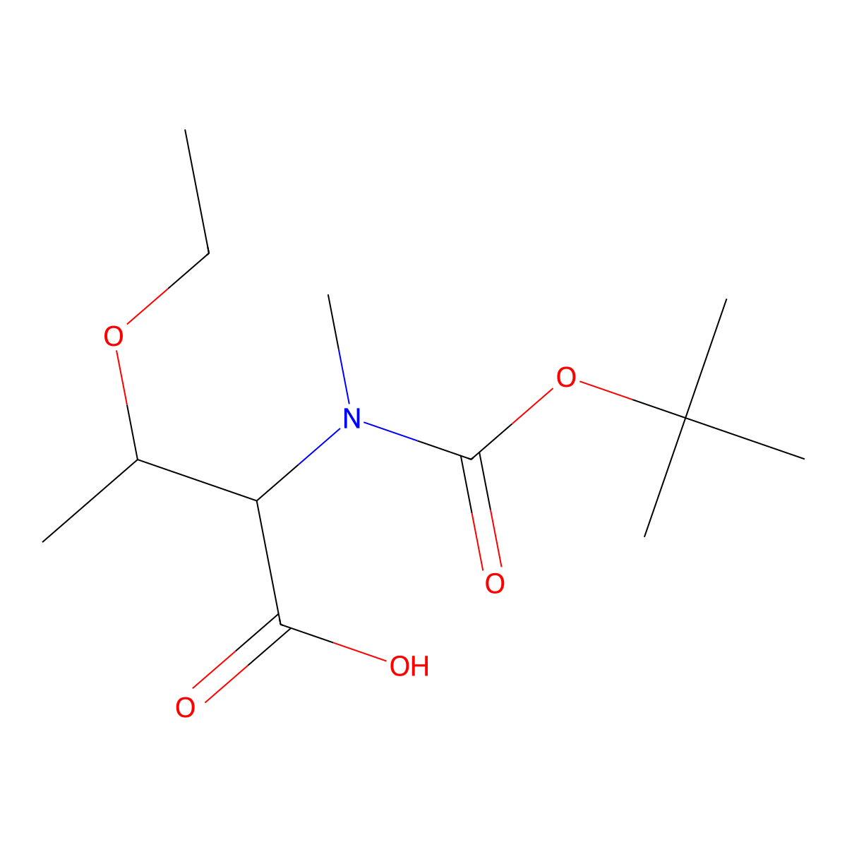 N-Boc-N-Methyl-(2S,3R)-2-amino-3-ethoxybutyric Acid molecular structure, CAS 1210838-16-6
