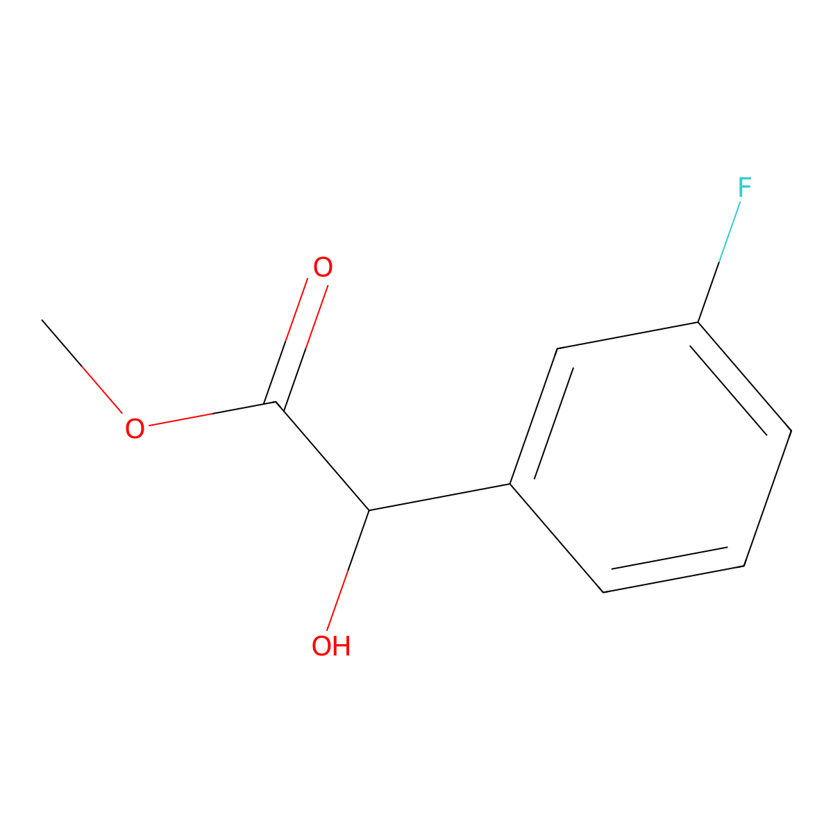 Methyl 2-(3-fluorophenyl)-2-hydroxyacetate molecular structure, CAS 1210843-86-9