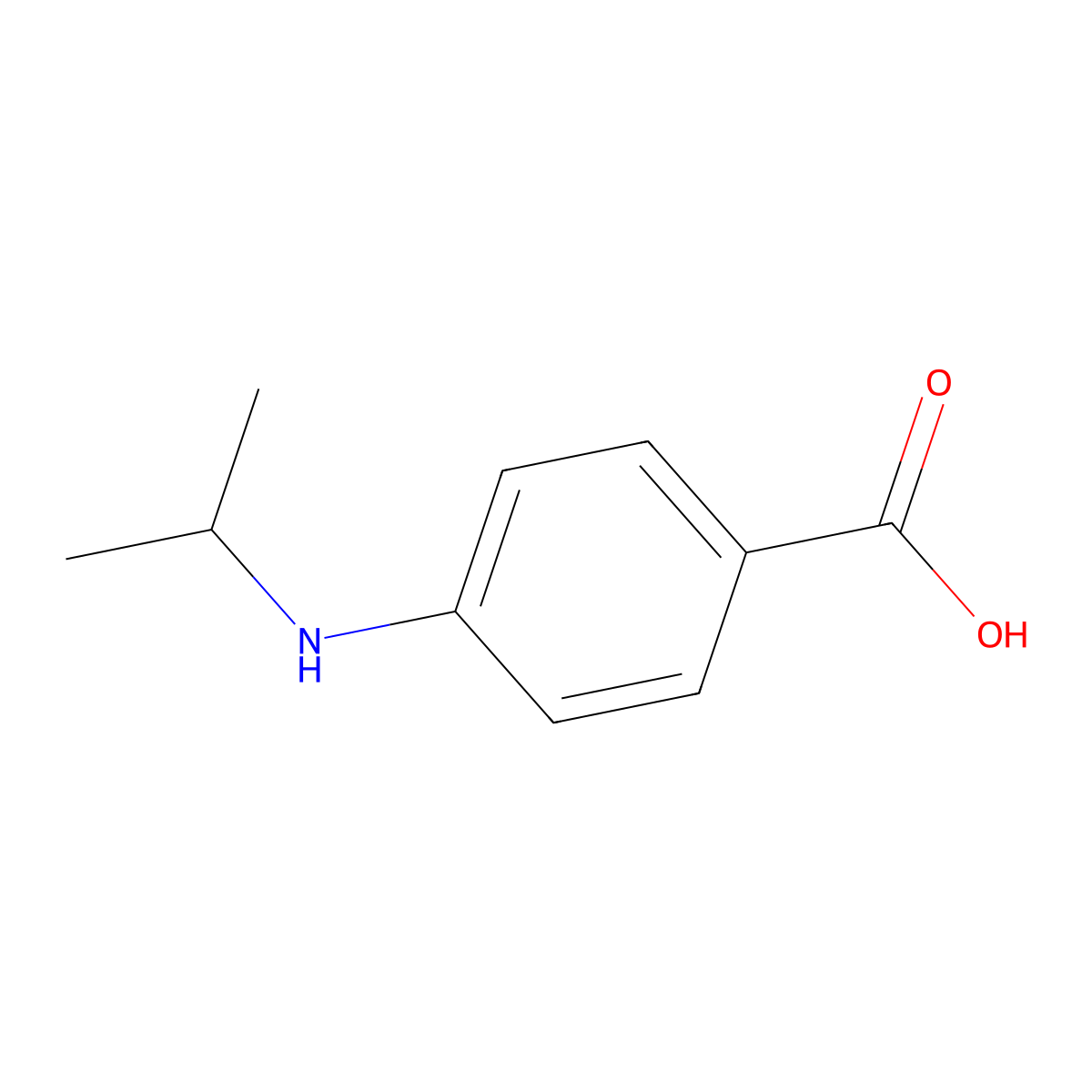 4-[(Propan-2-yl)amino]benzoic acid molecular structure, CAS 121086-18-8