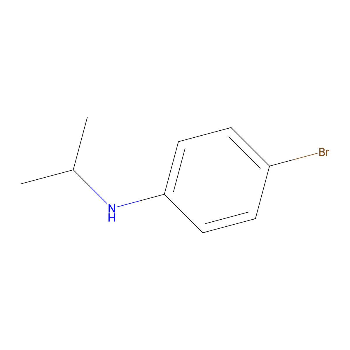 4-Bromo-N-isopropylaniline molecular structure, CAS 121086-19-9