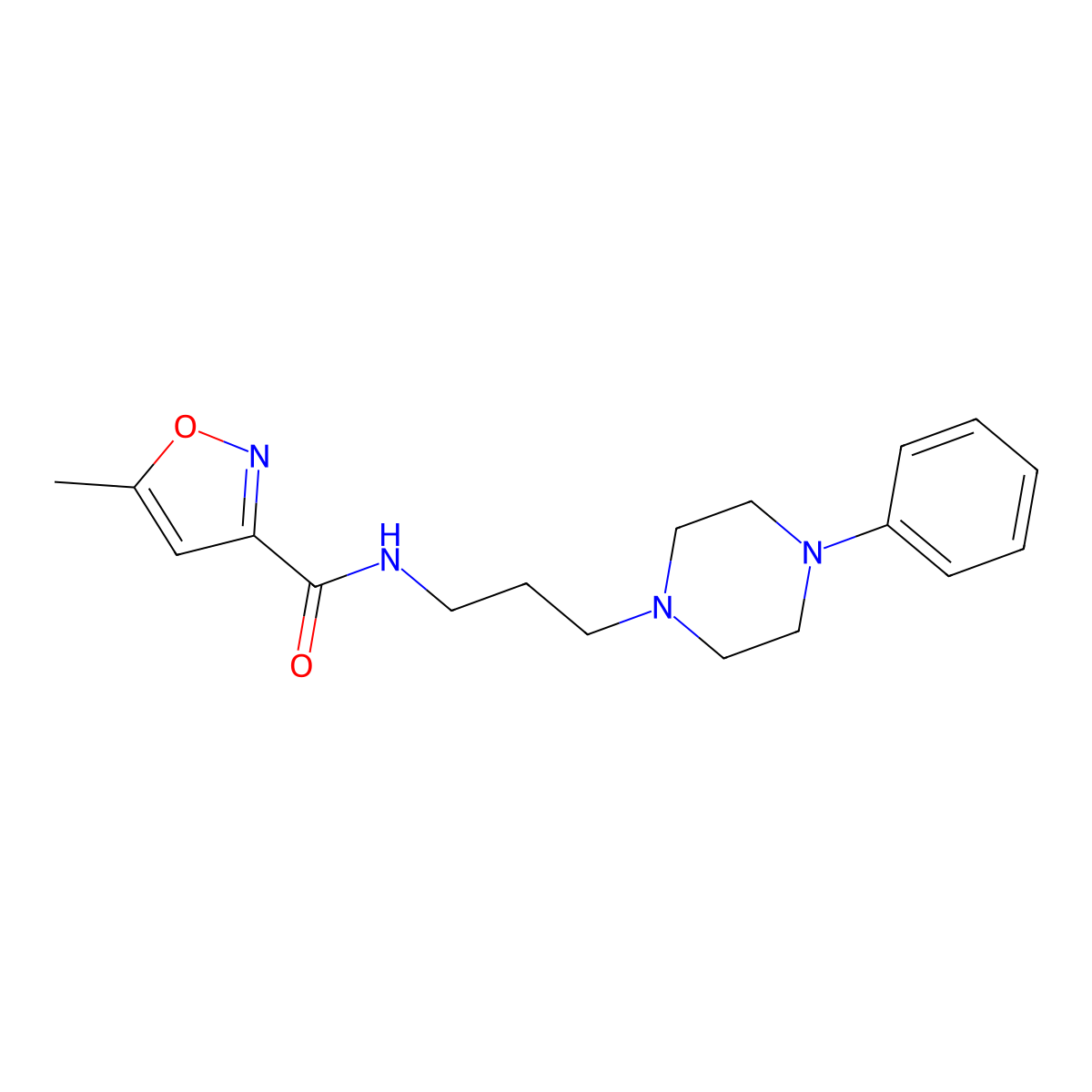5-methyl-N-(3-(4-phenylpiperazin-1-yl)propyl)isoxazole-3-carboxamide molecular structure, CAS 1210863-70-9