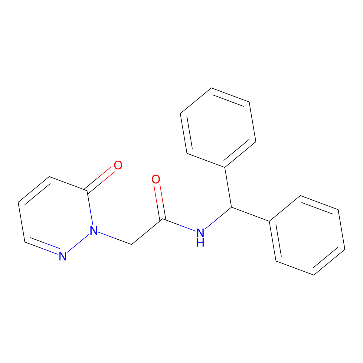 N-benzhydryl-2-(6-oxopyridazin-1(6H)-yl)acetamide molecular structure, CAS 1210866-15-1