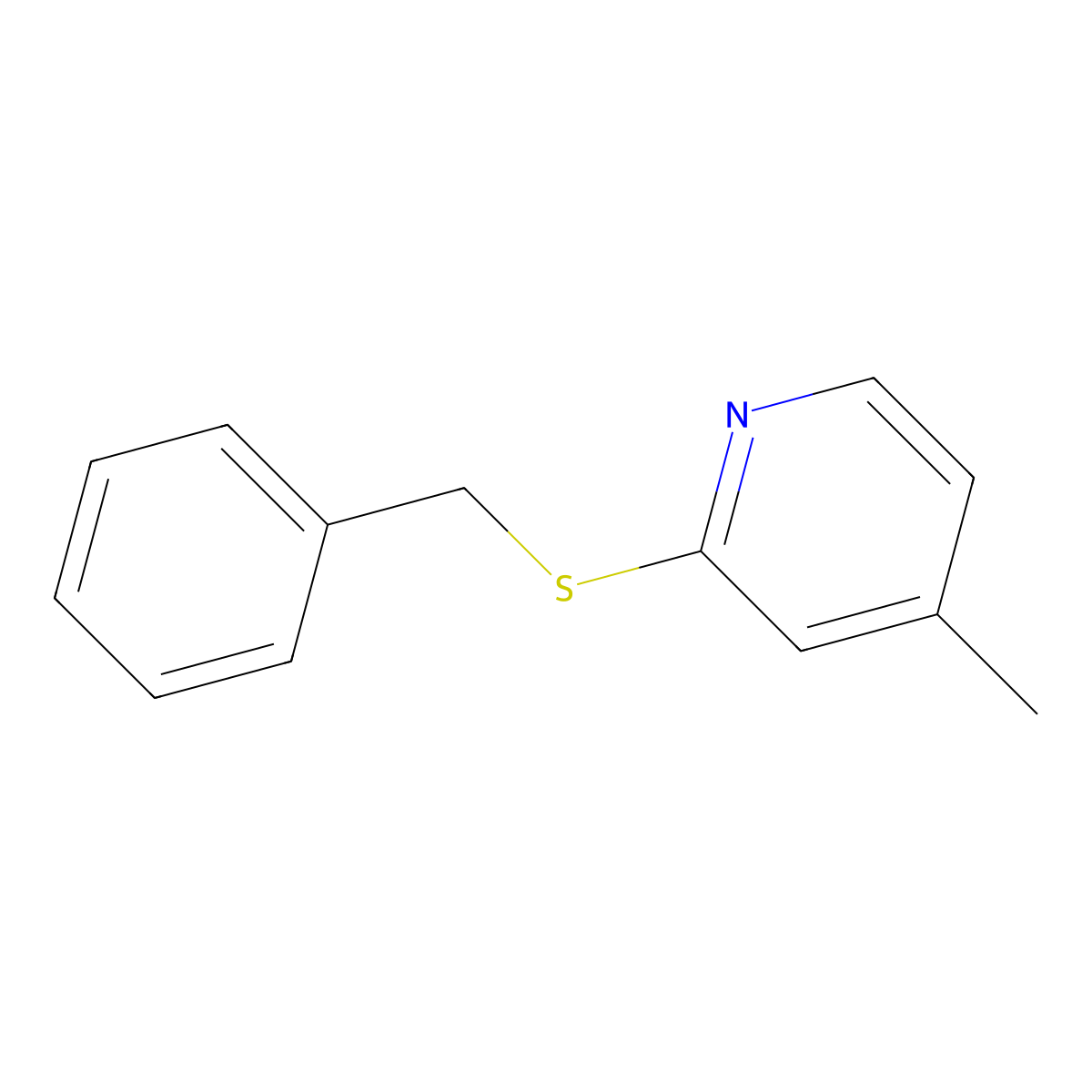 2-(Benzylthio)-4-methylpyridine molecular structure, CAS 1210867-88-1