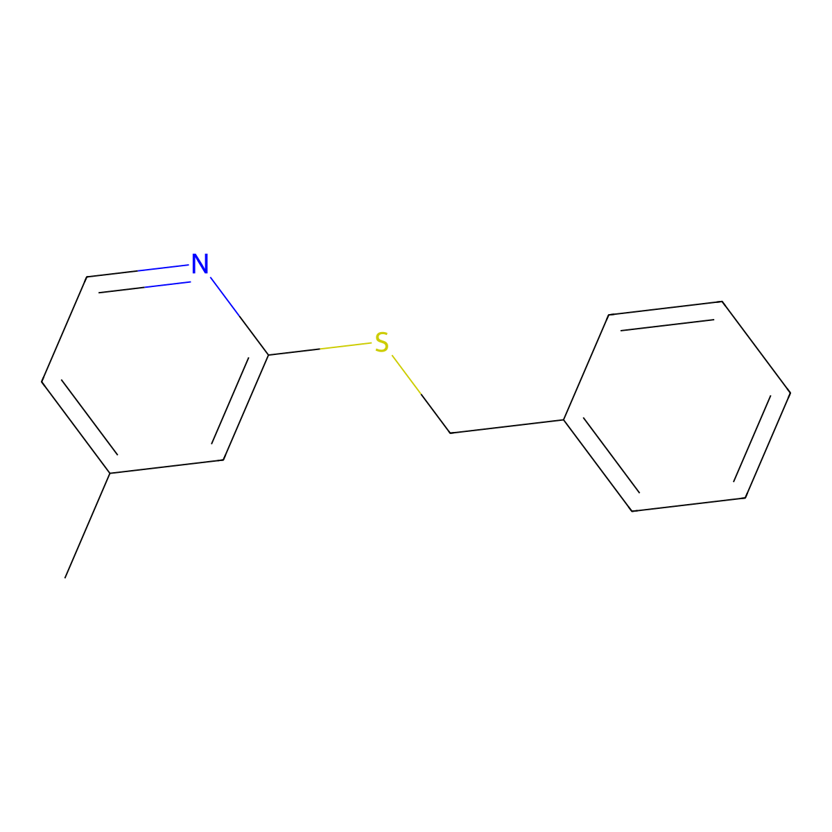 2-(Benzylthio)-4-methylpyridine molecular structure, CAS 1210867-88-1