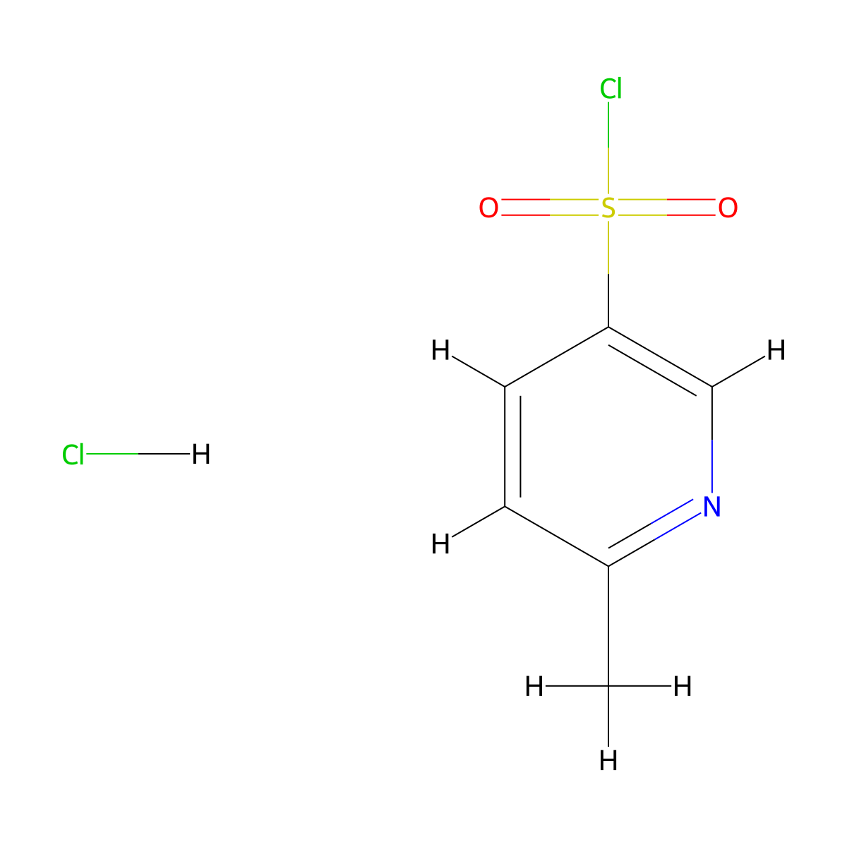 6-Methylpyridine-3-sulfonyl chloride hydrochloride molecular structure, CAS 1210868-11-3