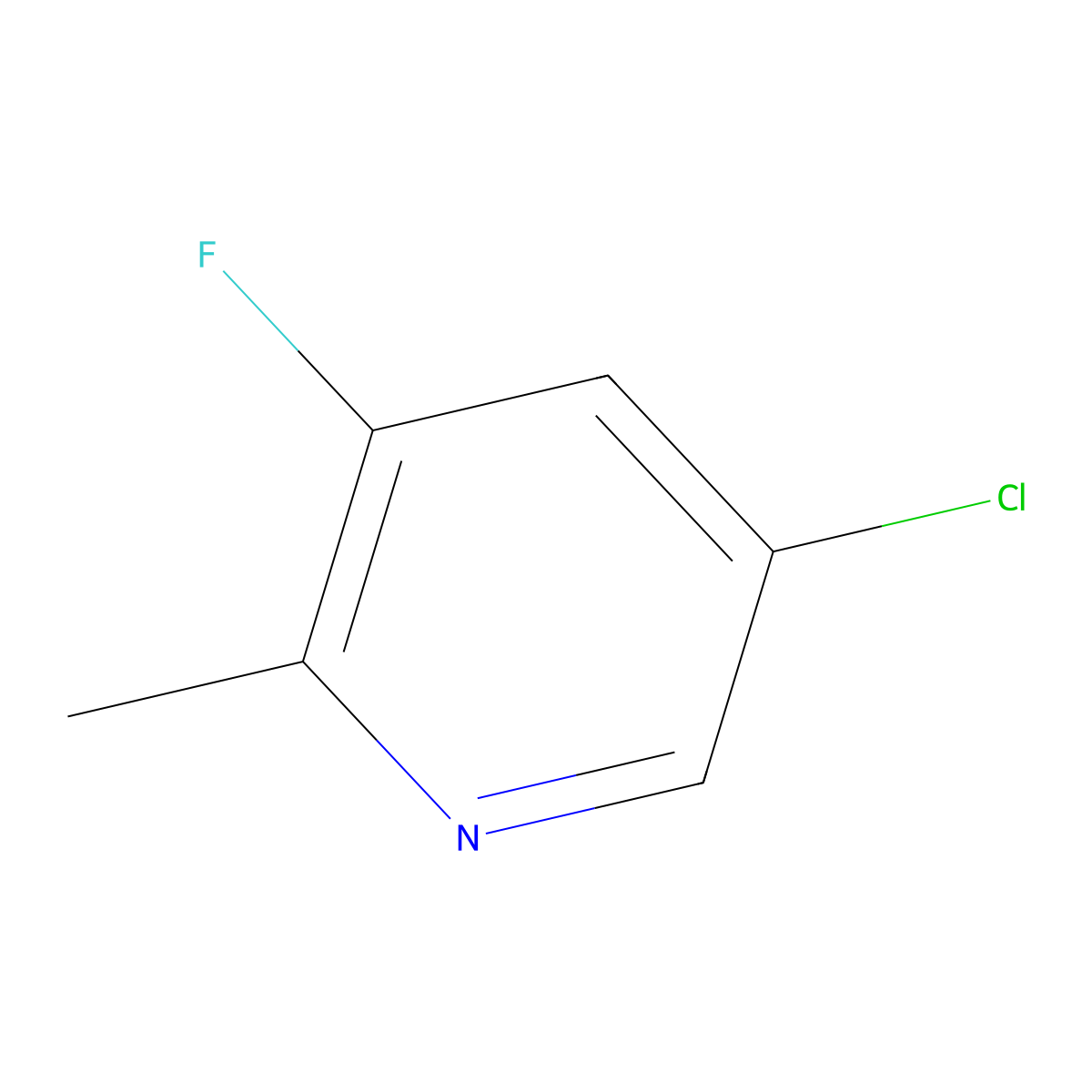 5-Chloro-3-fluoro-2-methylpyridine molecular structure, CAS 1210868-68-0
