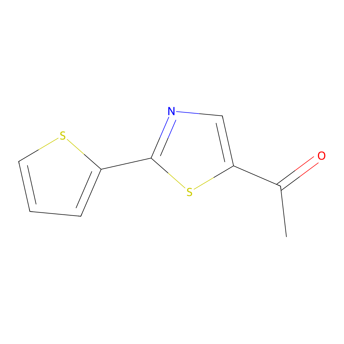 1-[2-(2-Thienyl)-1,3-thiazol-5-yl]-1-ethanone molecular structure, CAS 1210870-19-1