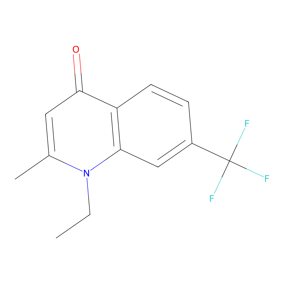 1-Ethyl-2-methyl-7-(trifluoromethyl)quinolin-4(1H)-one molecular structure, CAS 1210871-23-0