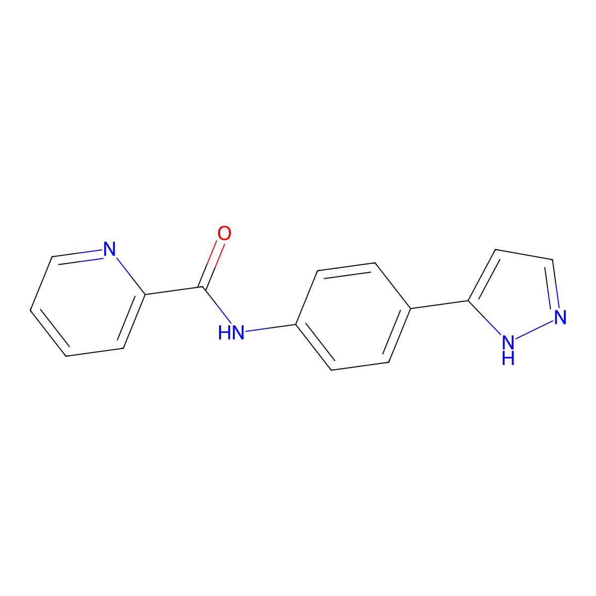 N-[4-(1H-pyrazol-3-yl)phenyl]pyridine-2-carboxamide molecular structure, CAS 1210872-15-3