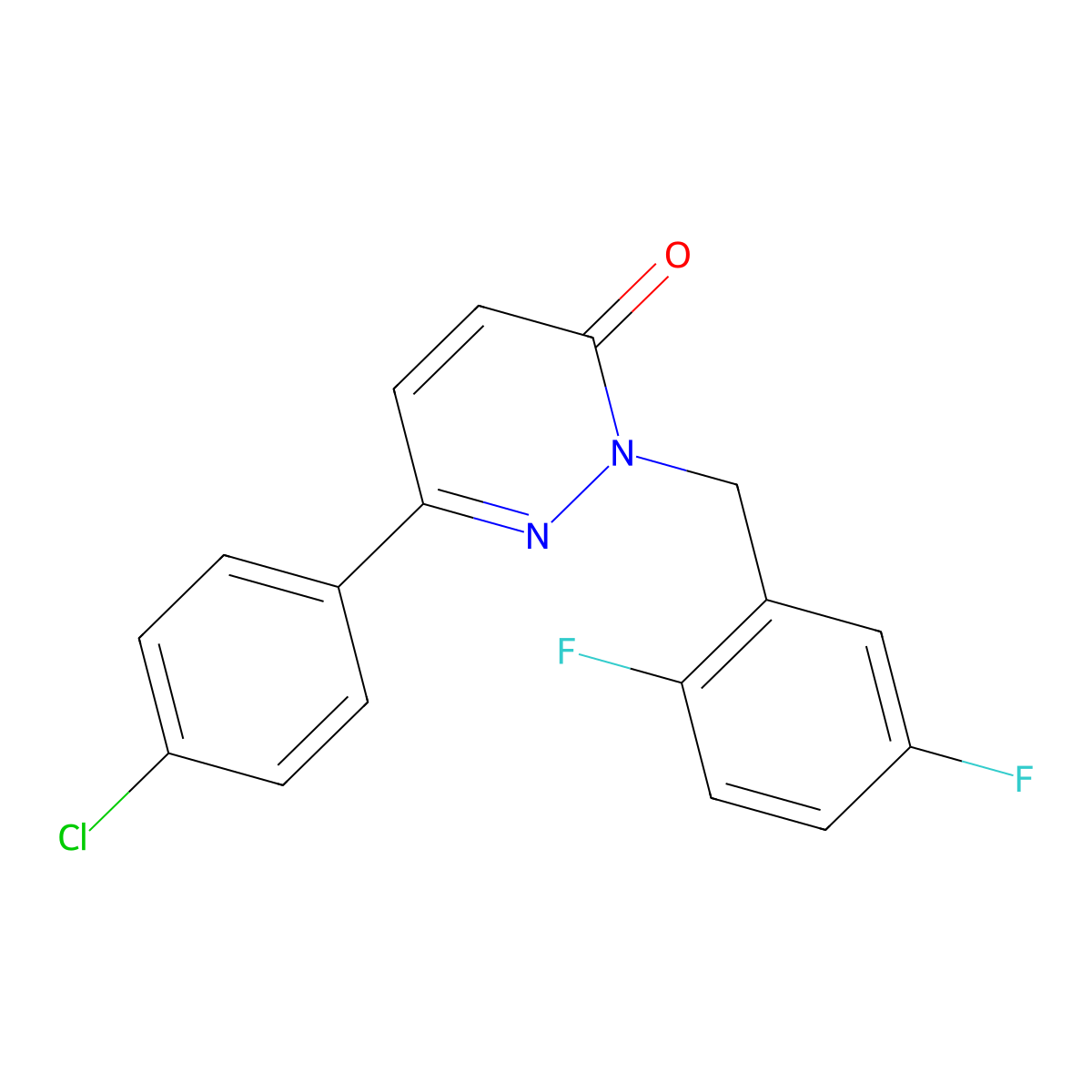 6-(4-chlorophenyl)-2-(2,5-difluorobenzyl)pyridazin-3(2H)-one molecular structure, CAS 1210872-36-8