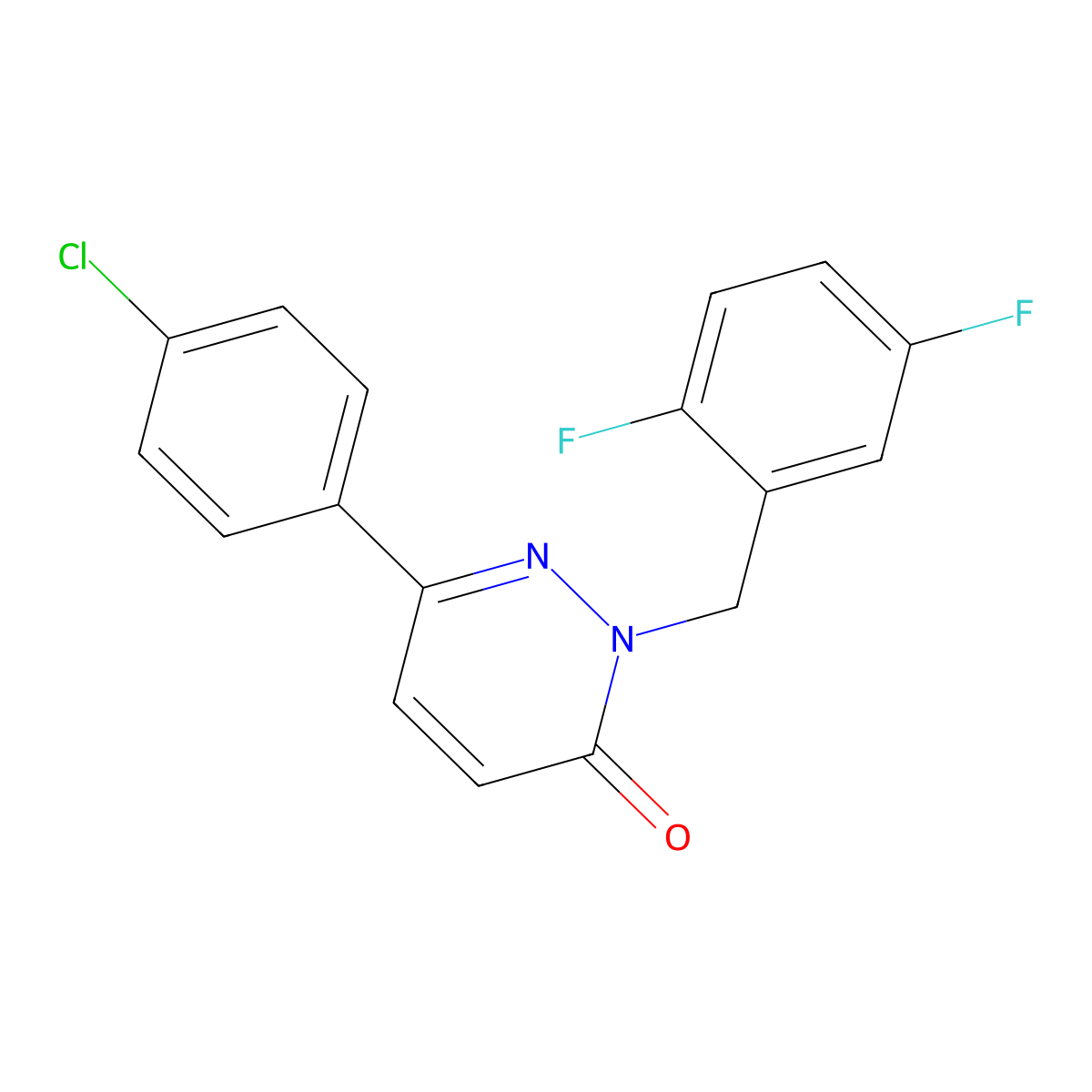 6-(4-chlorophenyl)-2-(2,5-difluorobenzyl)pyridazin-3(2H)-one molecular structure, CAS 1210872-36-8
