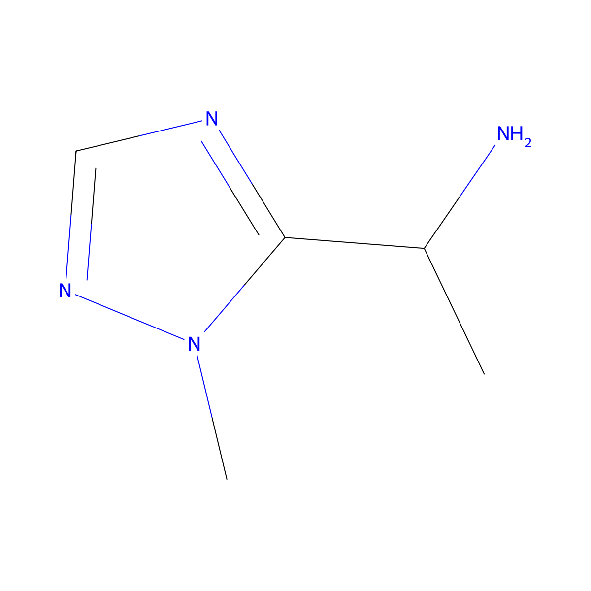 1-(1-Methyl-1H-1,2,4-triazol-5-yl)ethan-1-amine molecular structure, CAS 1210875-52-7