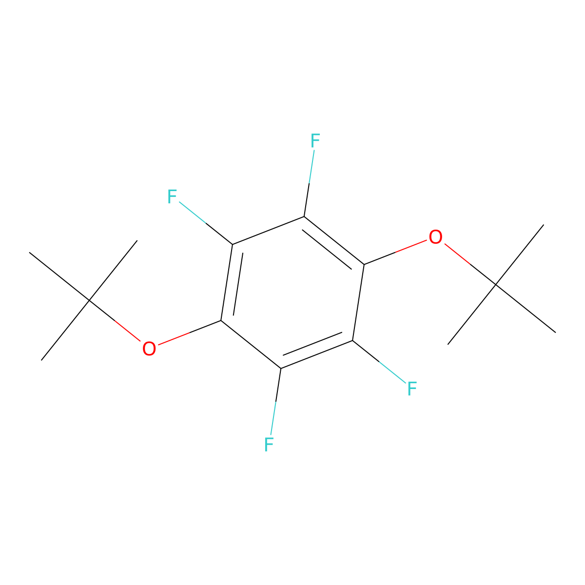1,4-Bis(tert-butoxy)tetrafluorobenzene molecular structure, CAS 121088-09-3