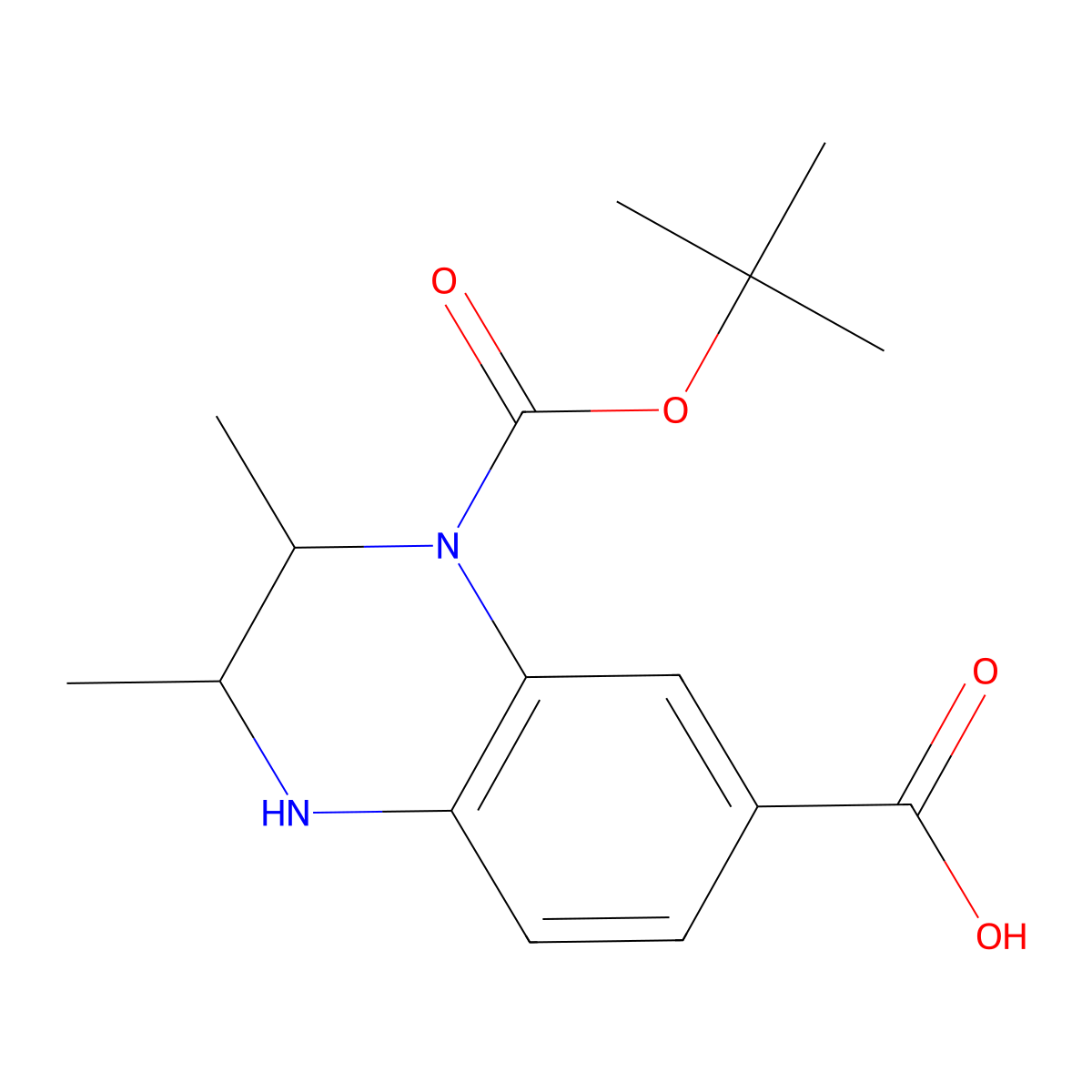 4-[(Tert-butoxy)carbonyl]-2,3-dimethyl-1,2,3,4-tetrahydroquinoxaline-6-carboxylic acid molecular structure, CAS 1210889-21-6