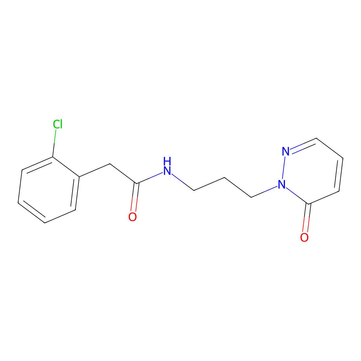 2-(2-chlorophenyl)-N-(3-(6-oxopyridazin-1(6H)-yl)propyl)acetamide molecular structure, CAS 1210891-76-1
