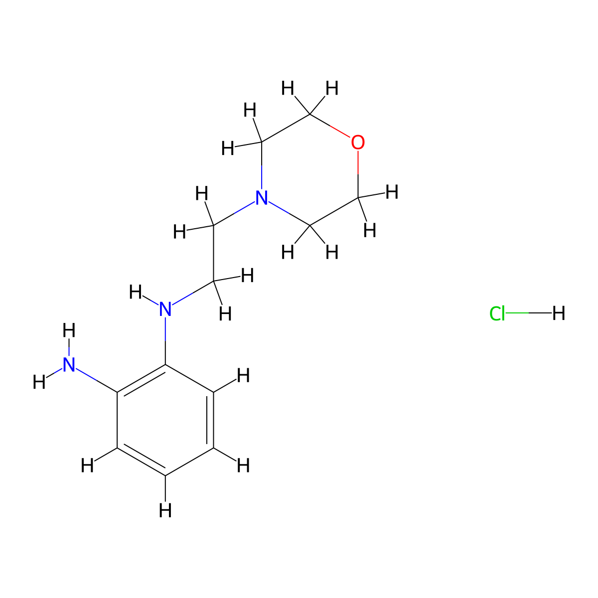 1-N-[2-(morpholin-4-yl)ethyl]benzene-1,2-diamine hydrochloride molecular structure, CAS 1210892-85-5
