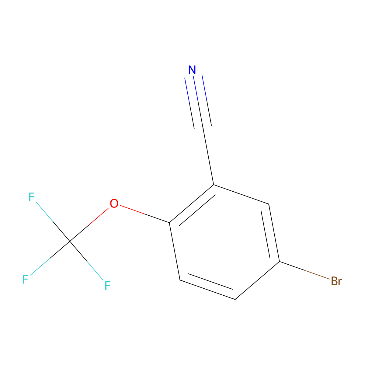 5-Bromo-2-(trifluoromethoxy)benzonitrile molecular structure, CAS 1210906-15-2