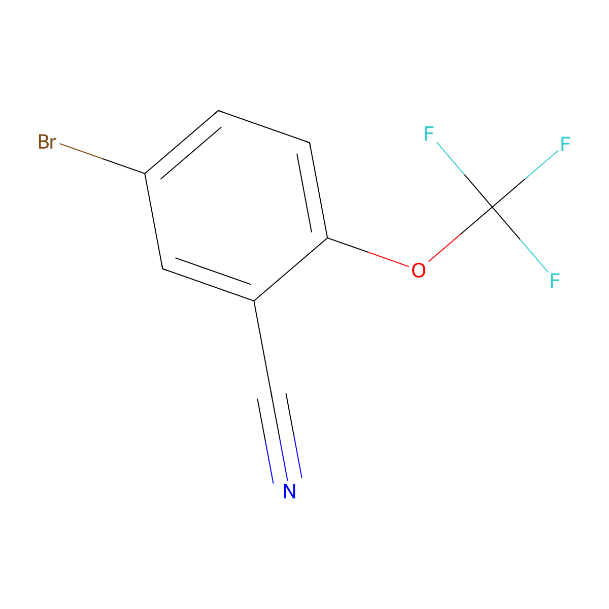 5-Bromo-2-(trifluoromethoxy)benzonitrile molecular structure, CAS 1210906-15-2