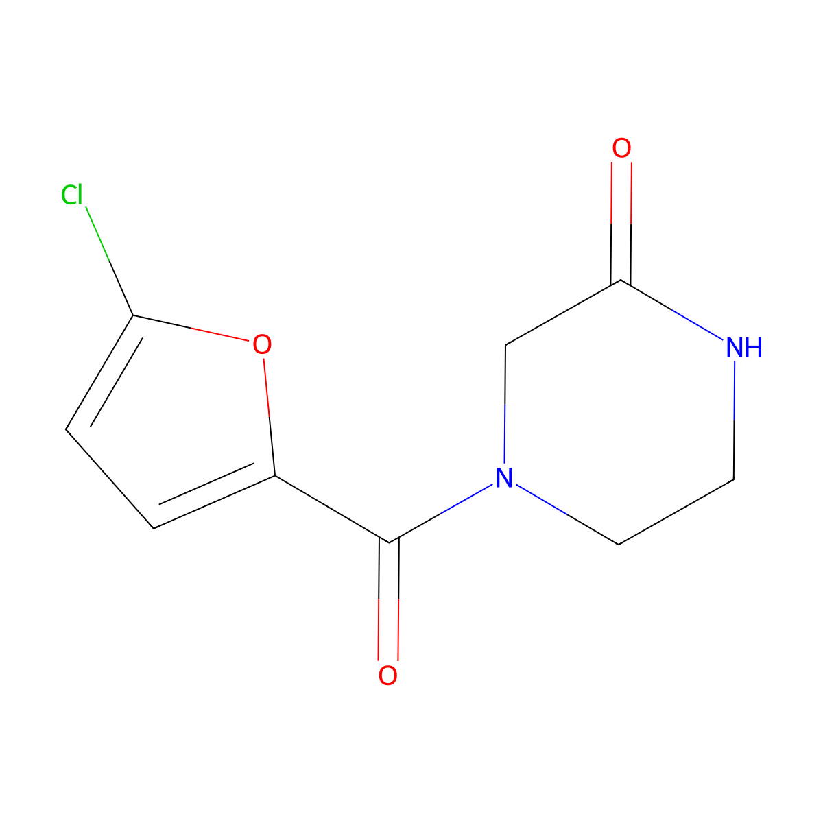 4-(5-Chlorofuran-2-carbonyl)piperazin-2-one molecular structure, CAS 1210914-78-5