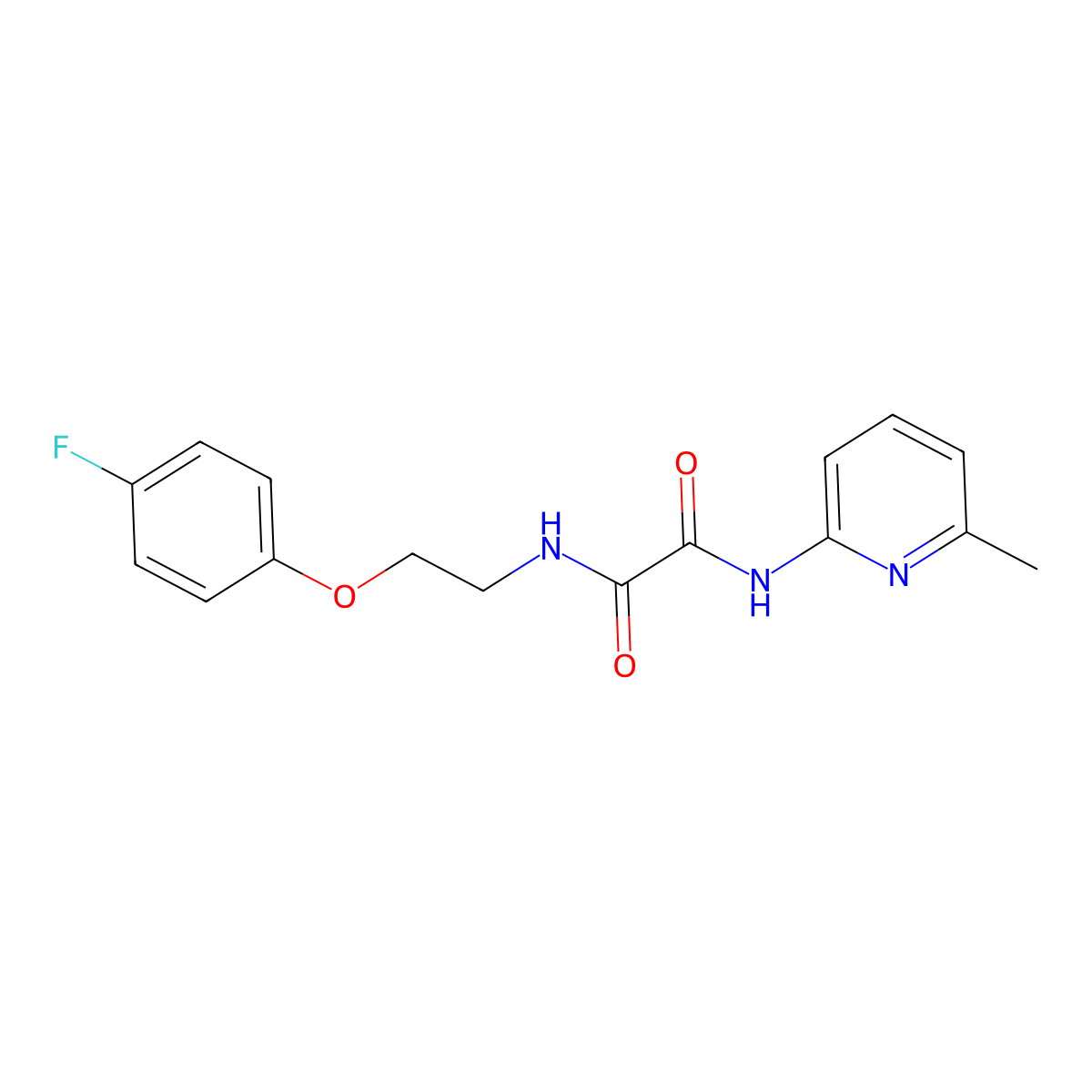 N1-(2-(4-fluorophenoxy)ethyl)-N2-(6-methylpyridin-2-yl)oxalamide molecular structure, CAS 1210915-37-9