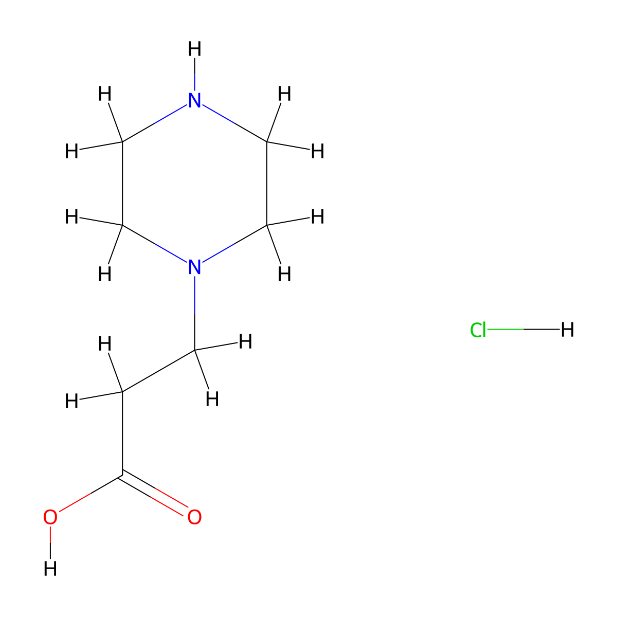 3-(Piperazin-1-yl)propanoic acid hydrochloride molecular structure, CAS 1210925-41-9