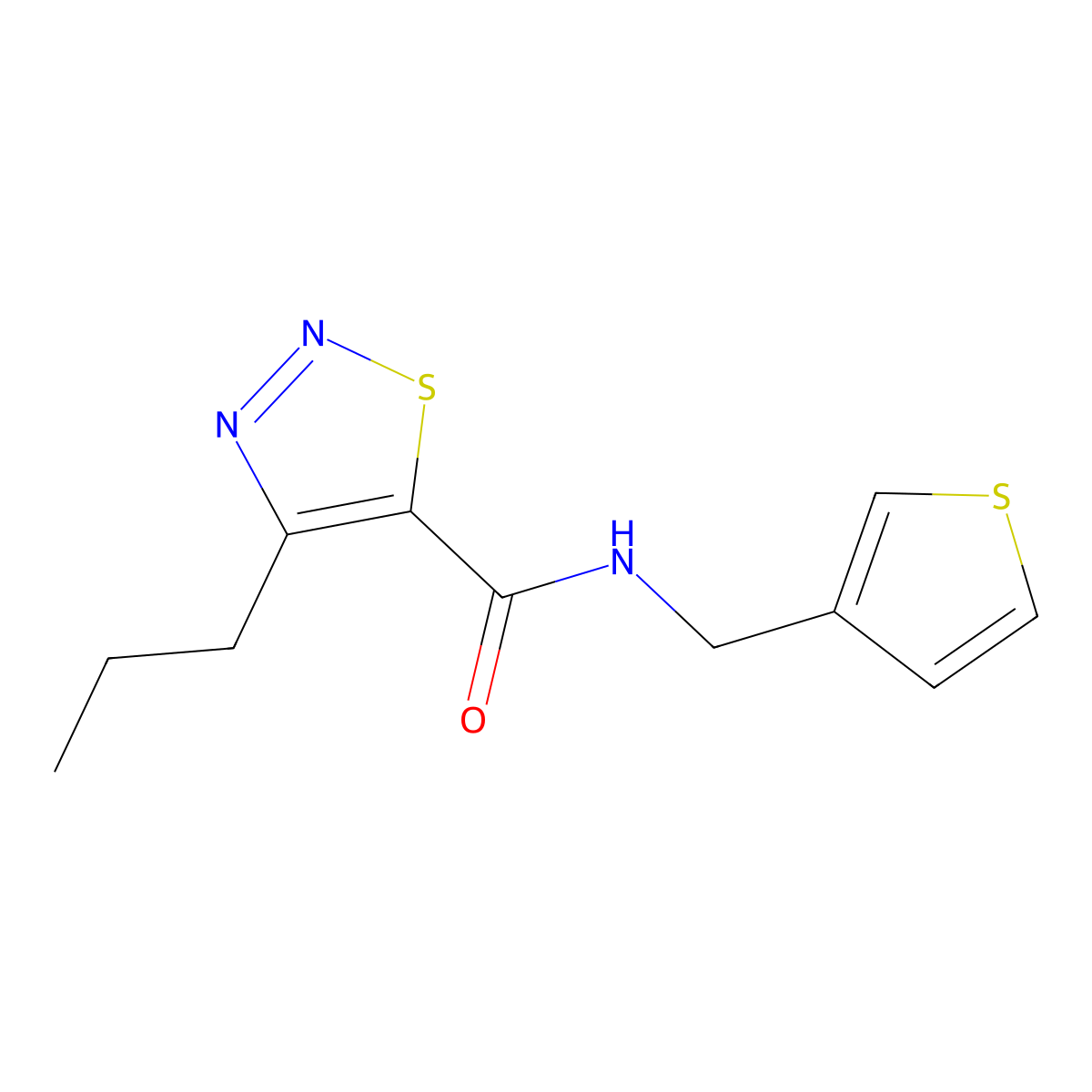 4-propyl-N-(thiophen-3-ylmethyl)-1,2,3-thiadiazole-5-carboxamide molecular structure, CAS 1210939-33-5