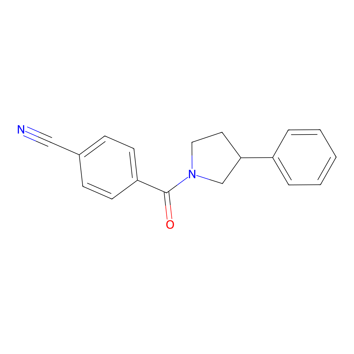 4-(3-Phenylpyrrolidine-1-carbonyl)benzonitrile molecular structure, CAS 1210952-39-8